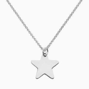 925 Sterling Silver Engravable Star Baby Pendant w Chain Krysaliis Gift Boxed